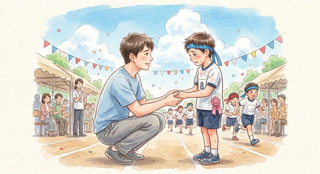 【運動会】徒競走でビリになってしまった子への声かけ