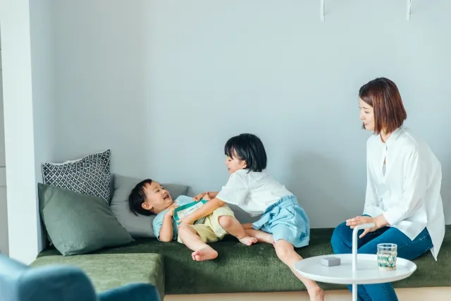 兄弟げんかのイメージ画像