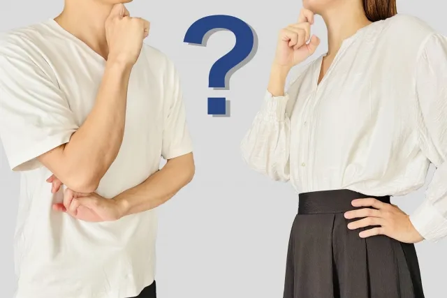 両親が迷って葛藤している画像