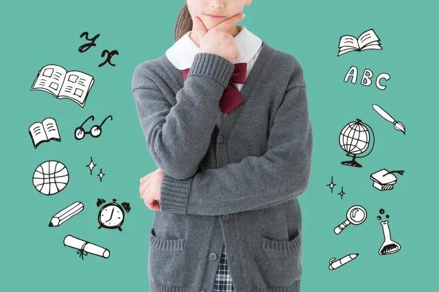 色々考える中学生女子